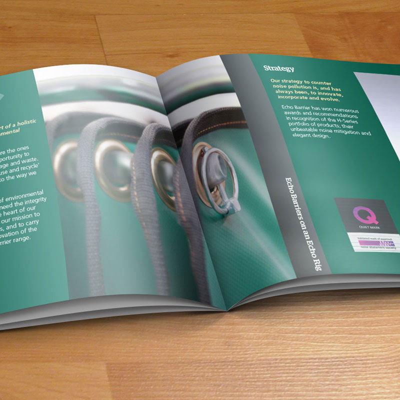 Echo Barrier Case Study, Litho Printed Brochures, Sudbury, Suffolk