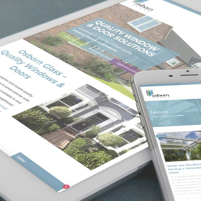 Osborn Glass - iPad - iPhone - Website Design - Web Design - Responsive Website - Sudbury - Suffolk