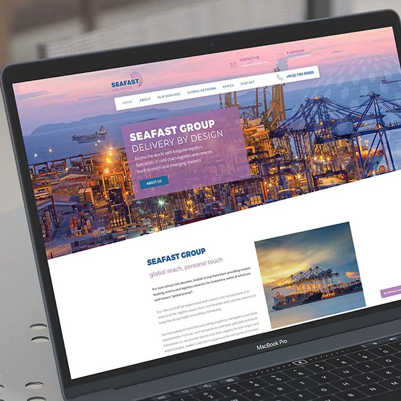 Seafast website design, Sudbury, Suffolk