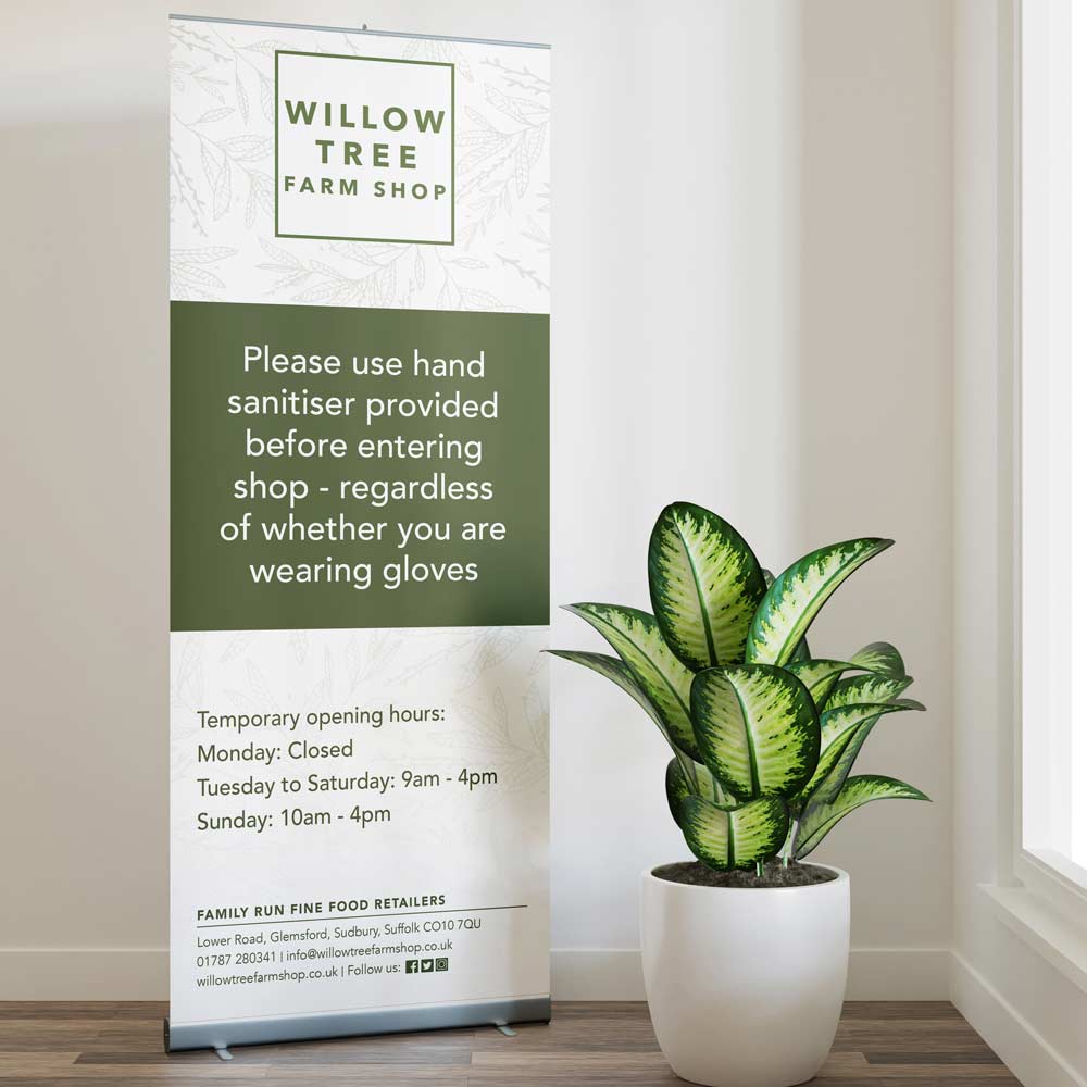 Willow Tree Pull Up Banner Design and Print