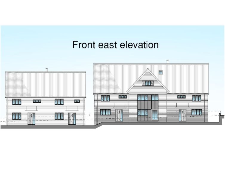 Proposed change of use from Builders Merchant to 5 Residential Dwellings.